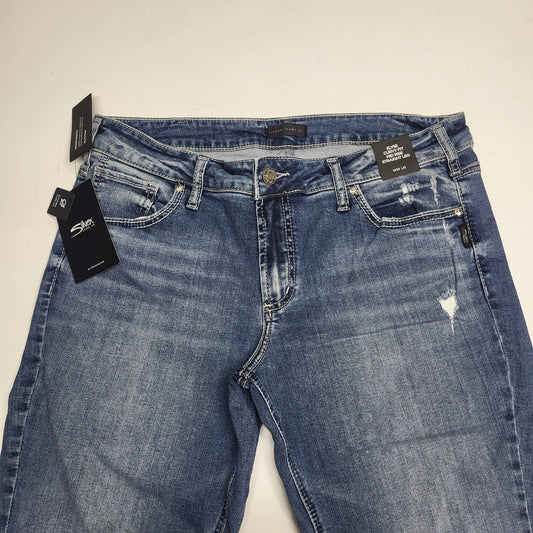 SILVER JEANS CO. Elyse Mid Rise Straight Leg Sz 33/31 Indigo L03403EGX272