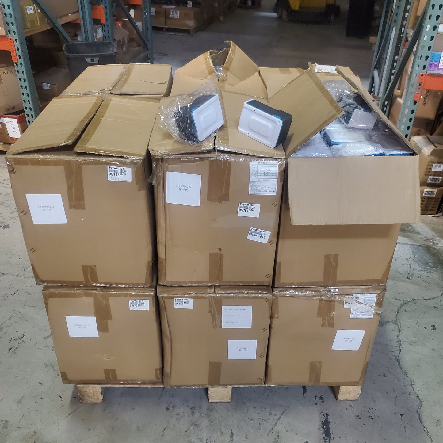 ZA@ Pallet of (Apprx 770+) AQUASENSE Outdoor Smart Valve Enclosure (Only) Replacement Part Grey & Grey Blue