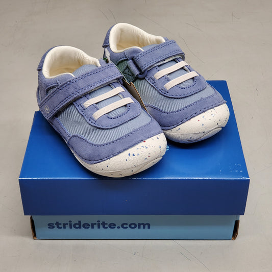 STRIDE RITE SM Sprout Sneaker Shoes Toddler SZ 4W Blue BB033002