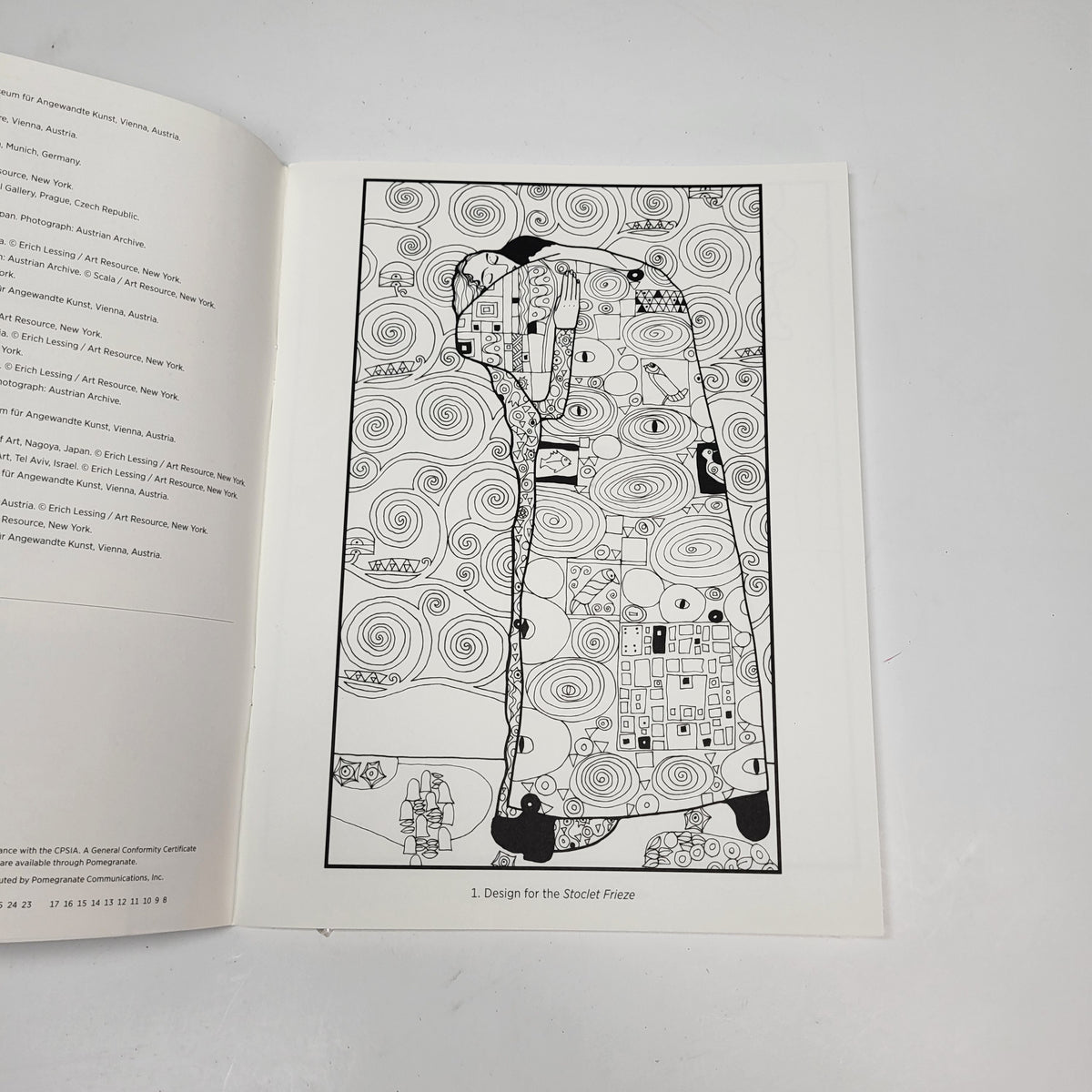 ZA@ POMEGRANATE Gustav Klimt Coloring Book Soft Cover 22 Images