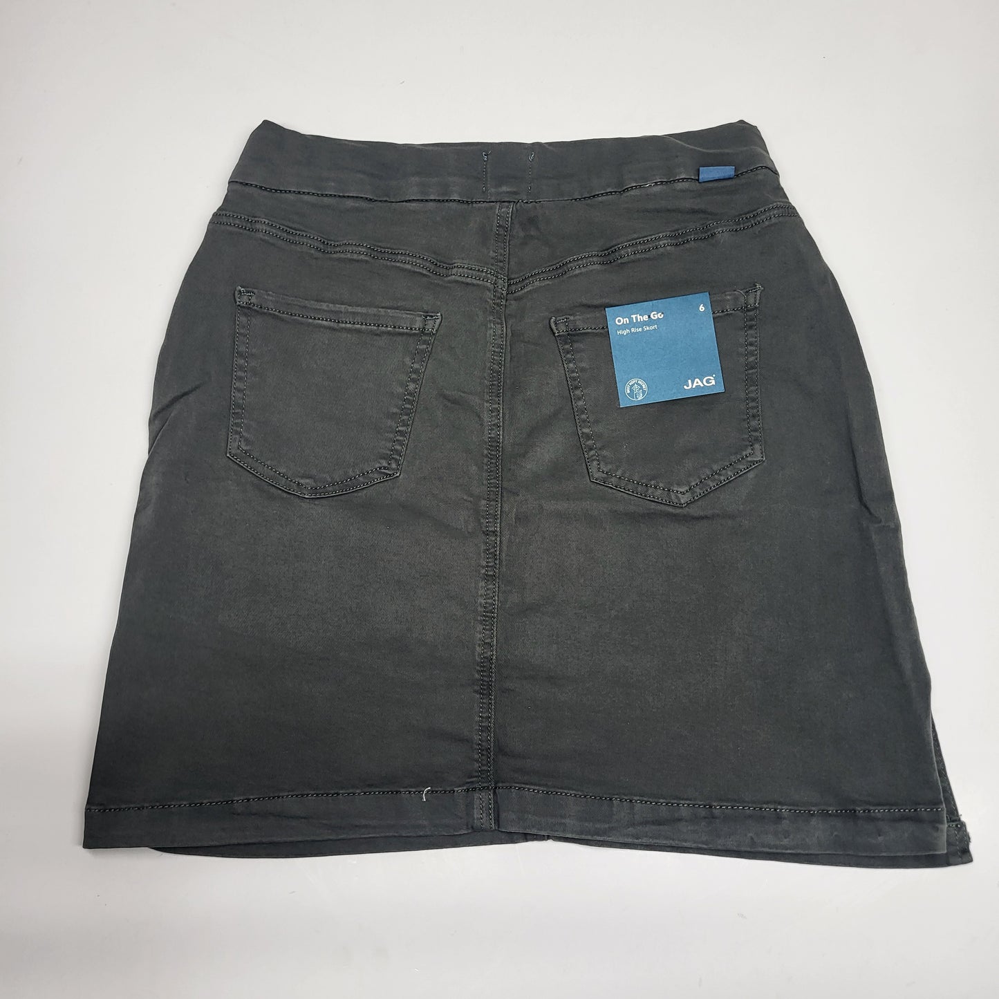 JAG On-the-go Mid Rise Pull-On Skort Womens Sz 5 Olive J3101AWL617
