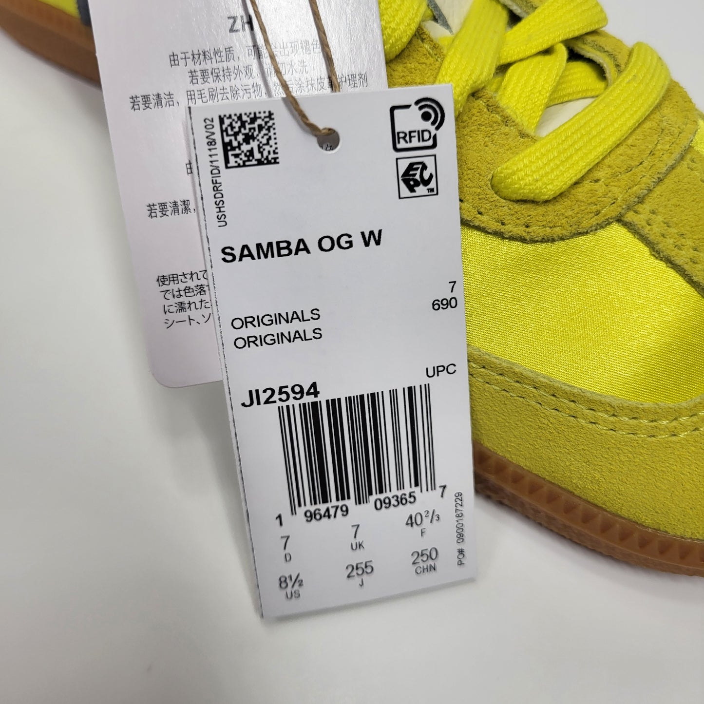 ADIDAS Samba Og W Sneakers Women's Sz 8.5 Yellow, Night Indigo & Cream JI2594