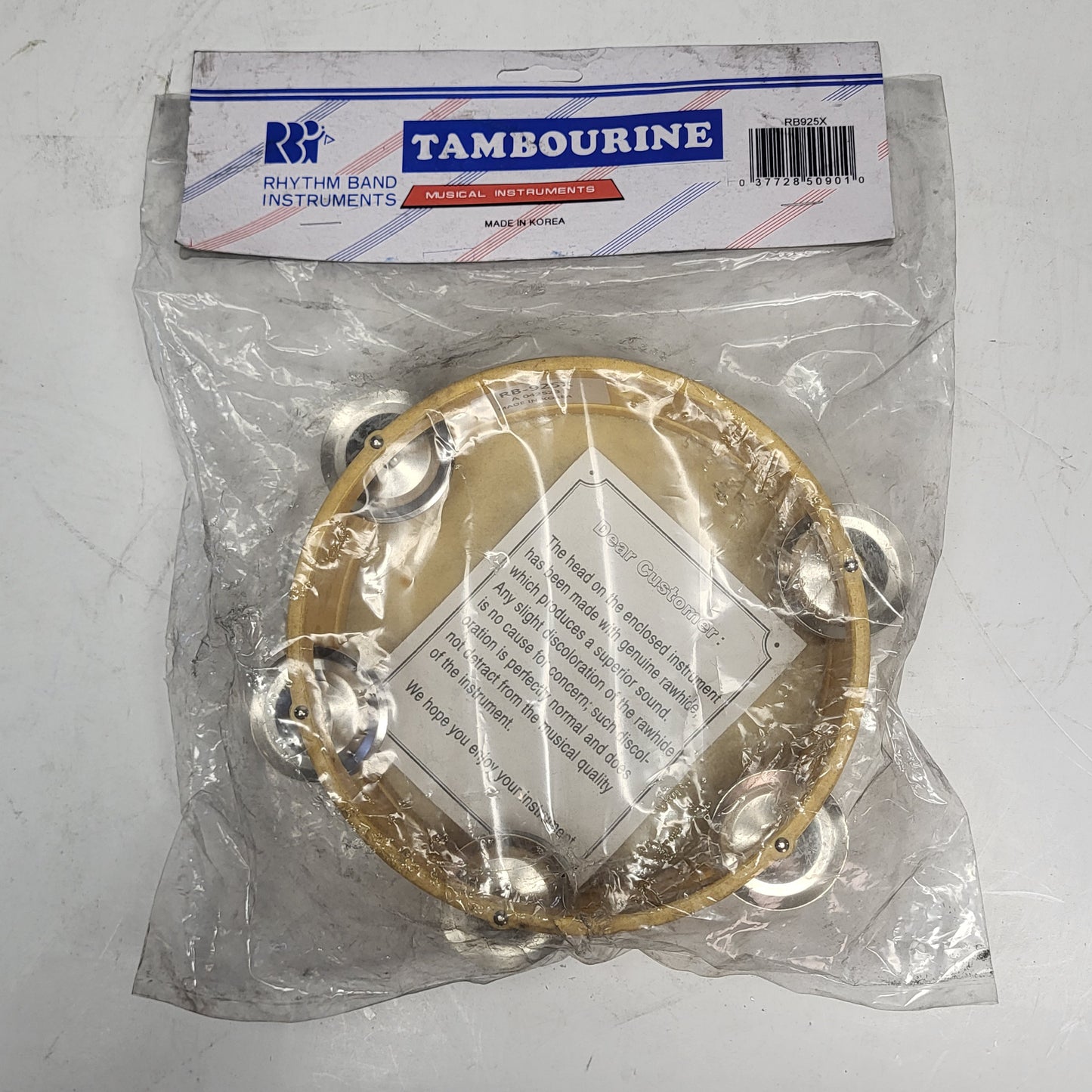 ZA@ RHYTHM BAND INSTRUMENTS (2 PACK) Tambourine Genuine Rawhide