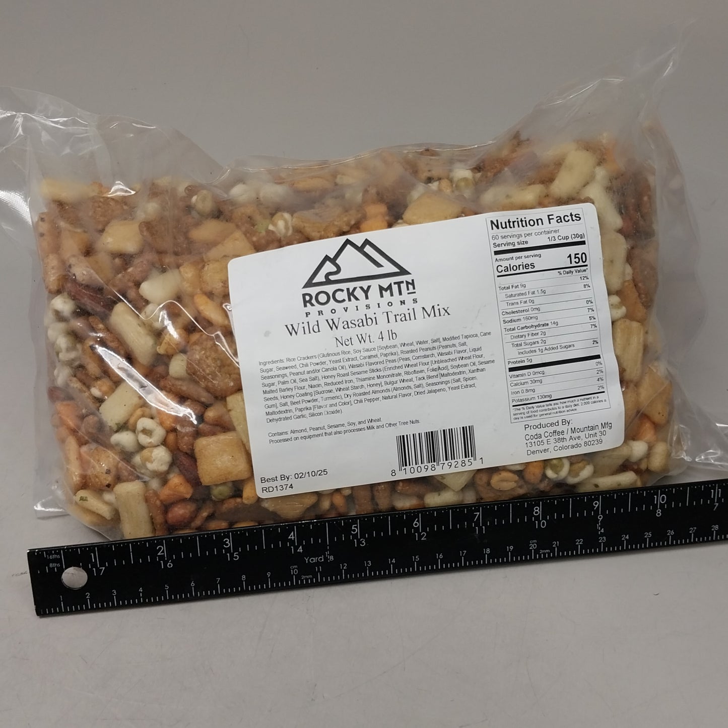 ROCKY MTN Provisions 4.2 lbs. Bag of Wild Wasabi Trail Mix BB: 02/10/2025