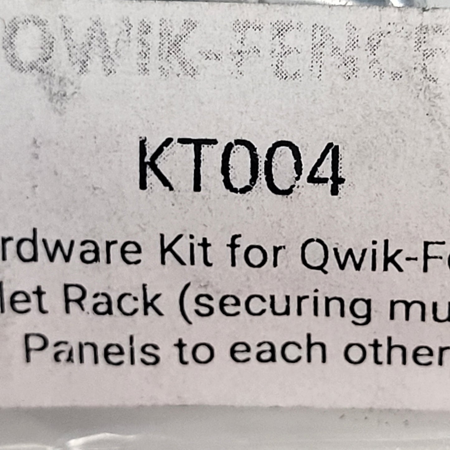 QUIK FENCE (9 PACK) Hardware Kit for Quik-fence Pallet Rack Securing KT004