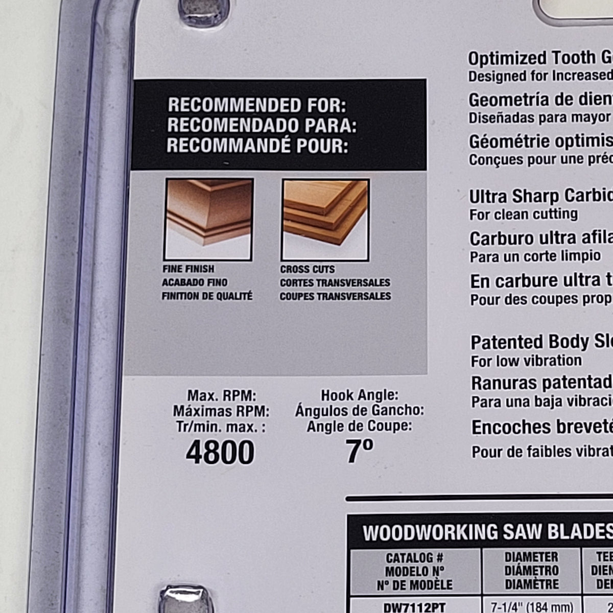 DEWALT (3 PACK) Circular Saw Blade Fine Finish Wood Cutting 80t 12"  DWA11280