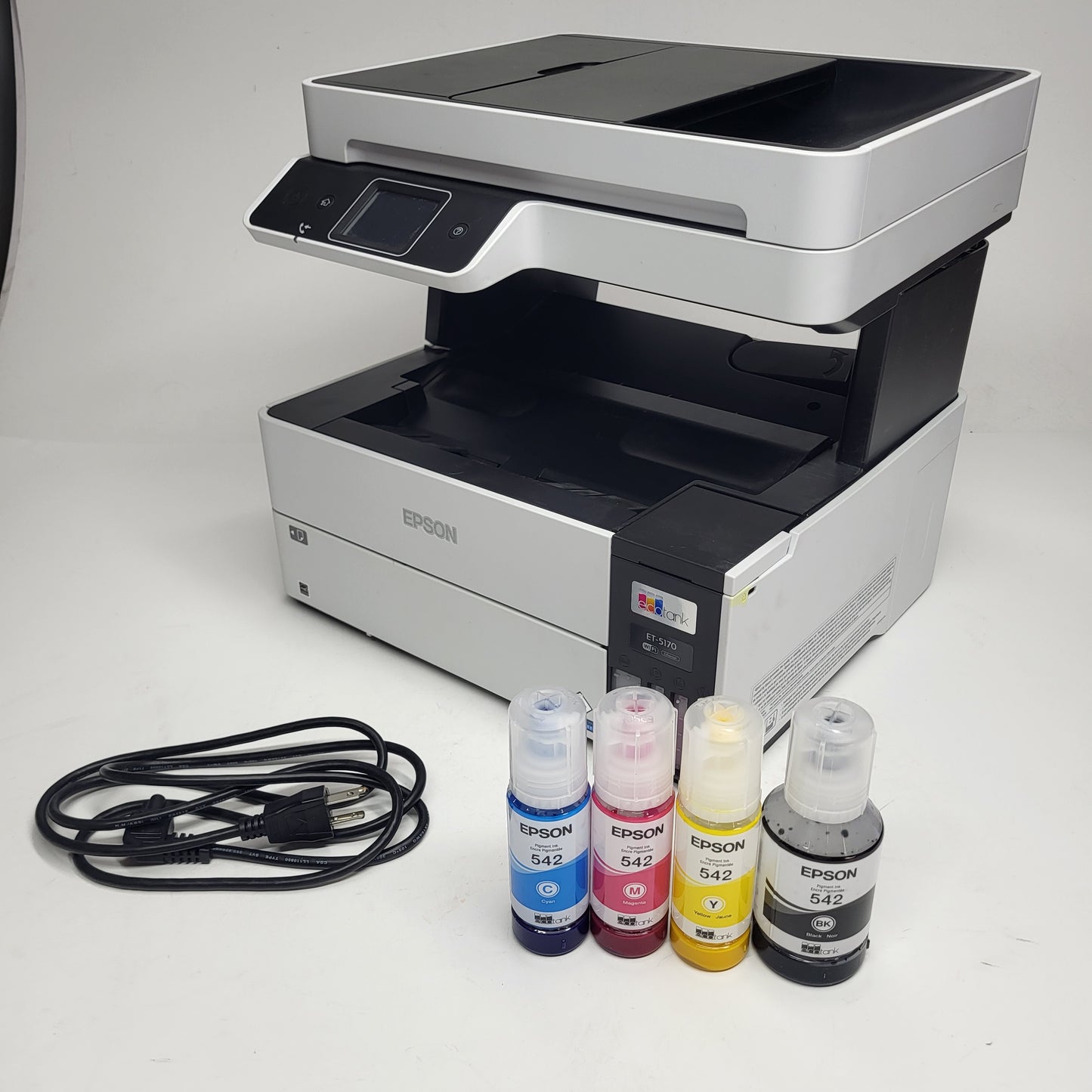 ZA@ EPSON Ecotank Pro Wireless All-in-one Colored Printer White ET-5170 (As Is)
