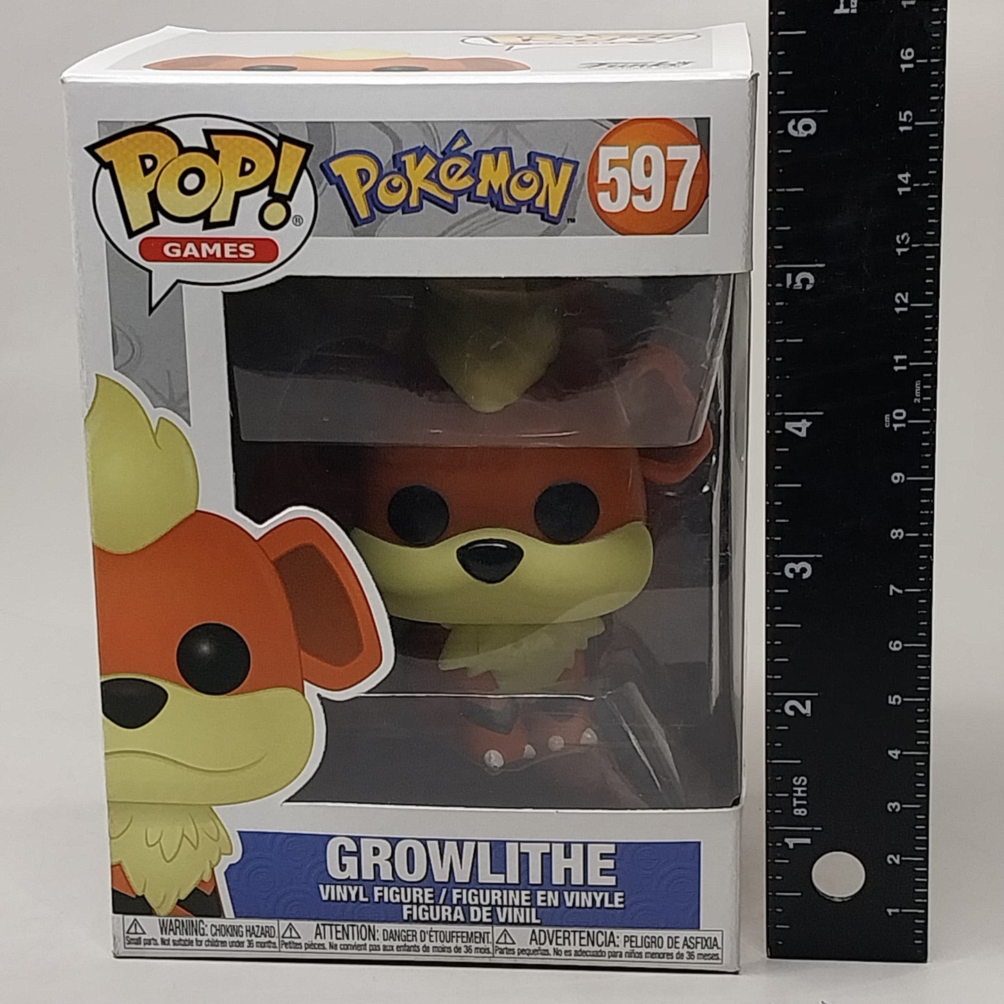 FUNKO Pop Games Pokemon 597 GROWLITHE Vinyl Figure (New)