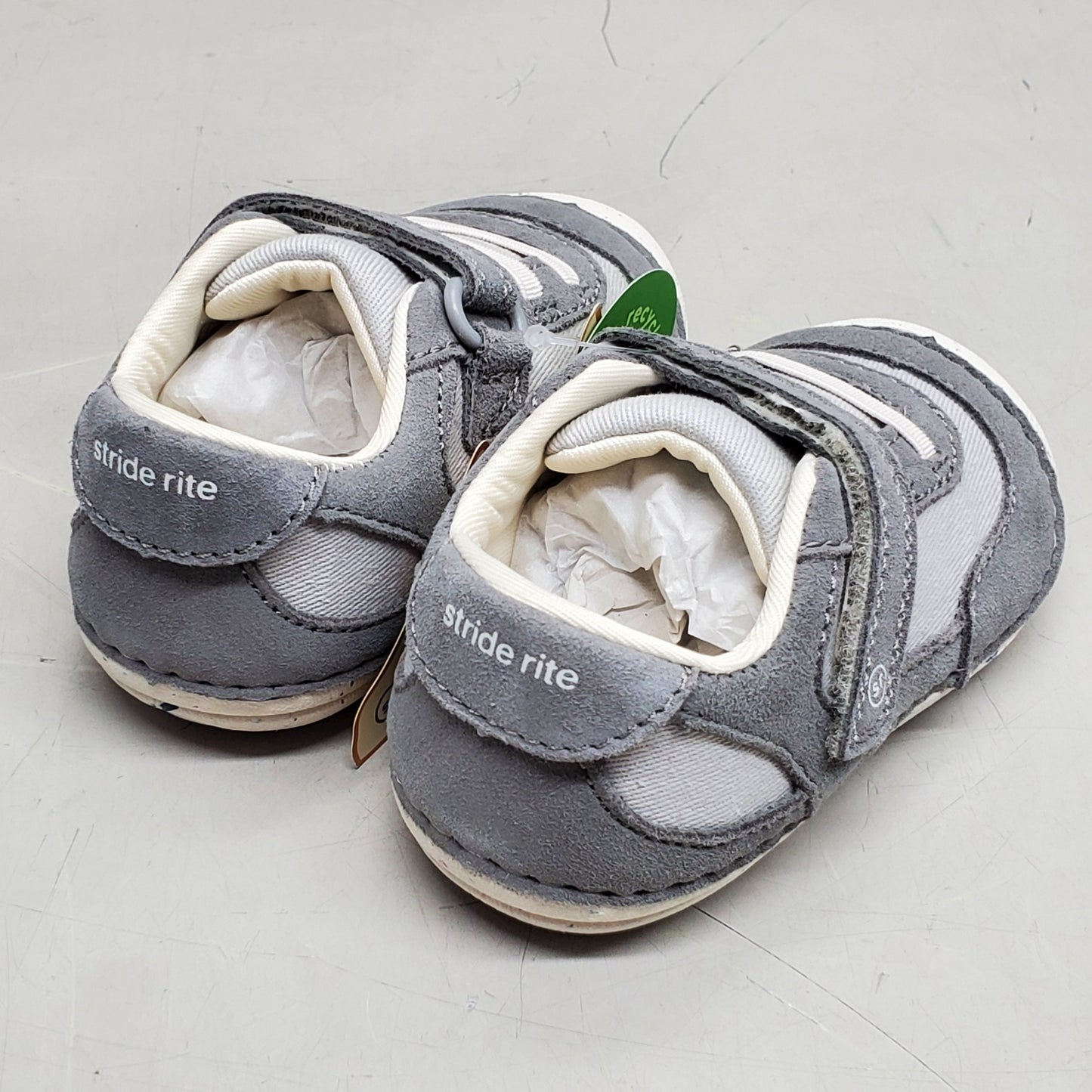 STRIDE RITE SM Sprout Sneaker Shoes Toddler SZ 4W Light Grey BB033004