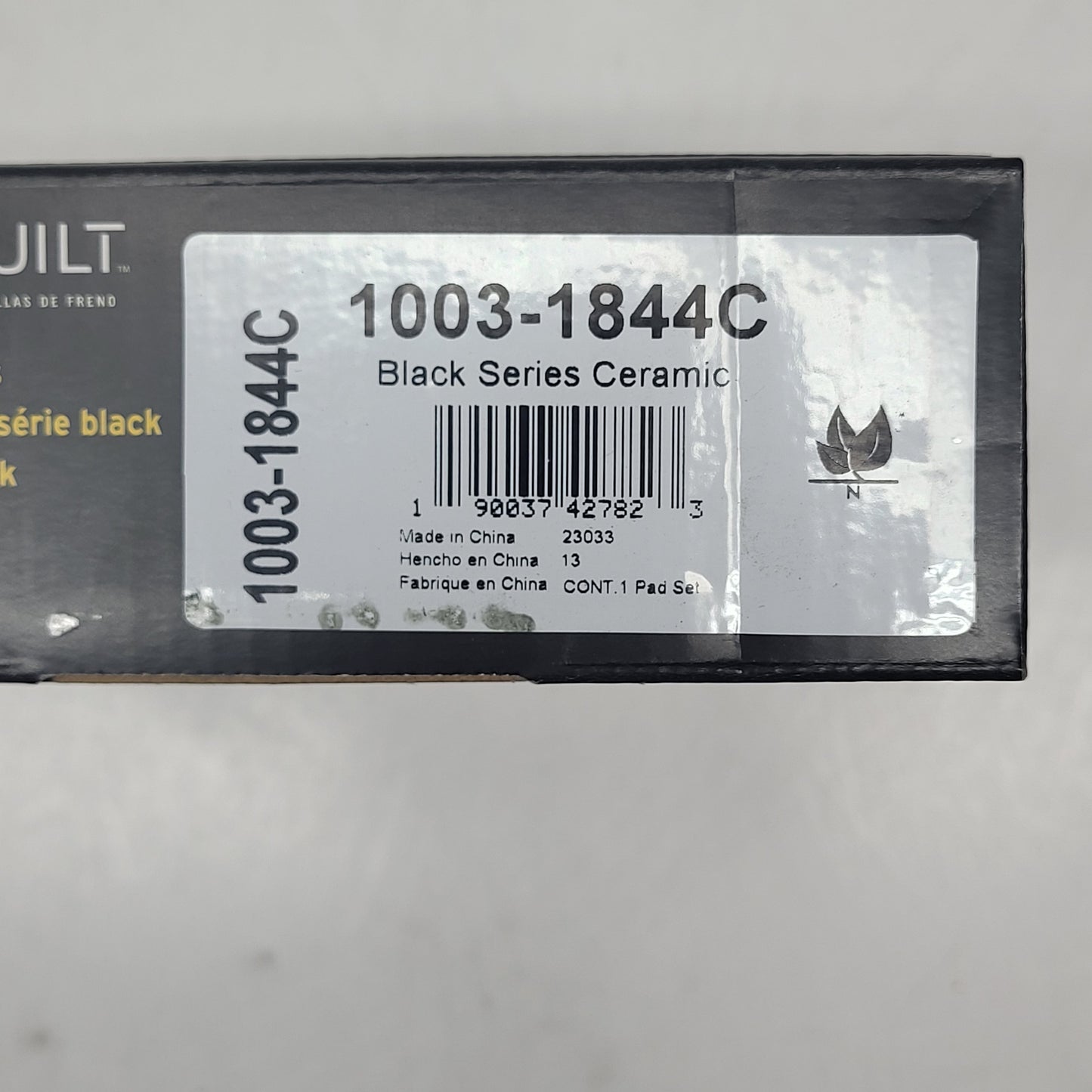 QUALITY-BUILT Ceramic Disc Brake Pad Set Black Front 1003-1844C