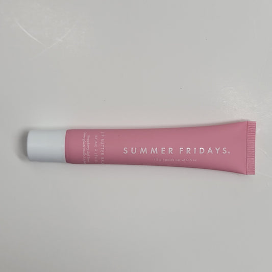 SUMMER FRIDAYS (2 PACK) Lip Butter Balm Strawberry Soft Serve  0.5 oz