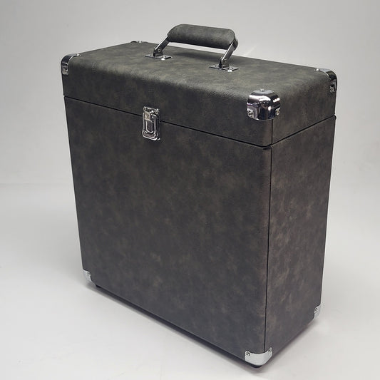 VICTROLA Vintage Vinyl Record Storage & Carrying Case Gray VSC-20-GRY (As Is)