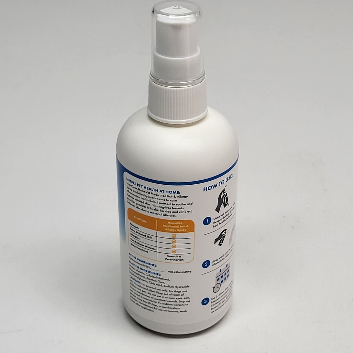TROPICLEAN (6 PACK) Homevet Medicated Itch & Allergy Spray 8 oz 05/28