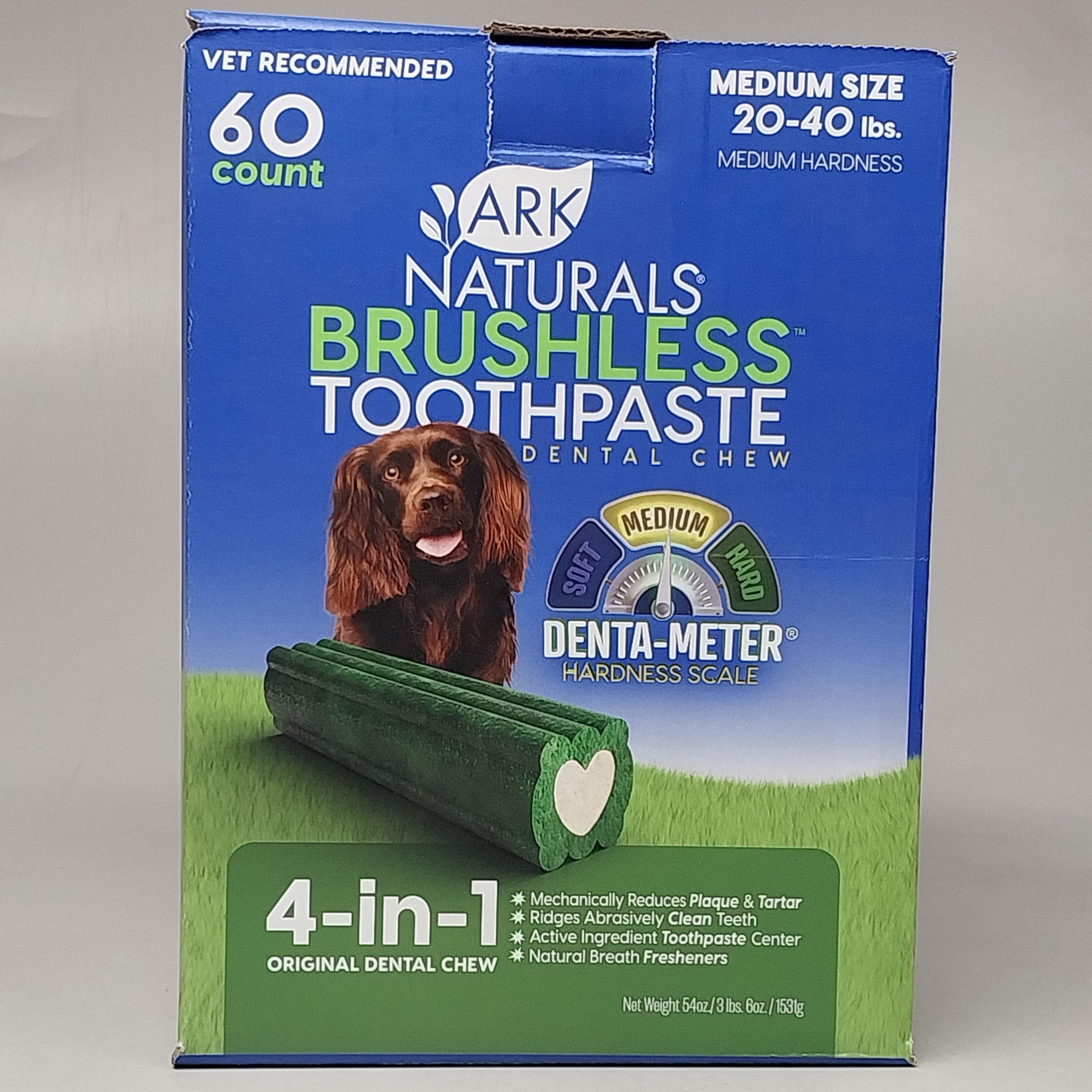 ARC Naturals Brushless Toothpaste for Dogs Med sz 20-40 lbs 60 ct per ...