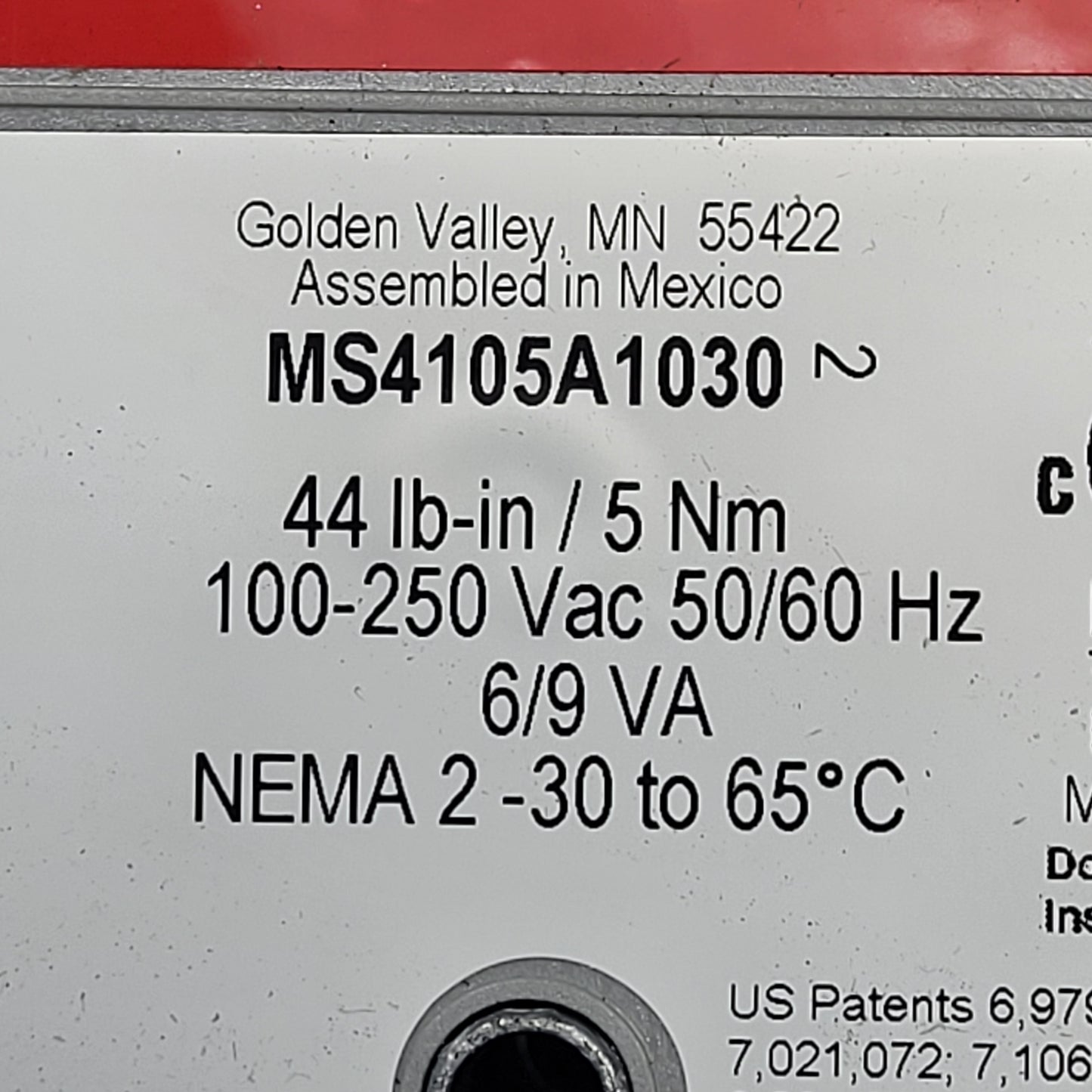 HONEYWELL Zelix Direct Coupled Actuator 2 Positions MS4105A1030