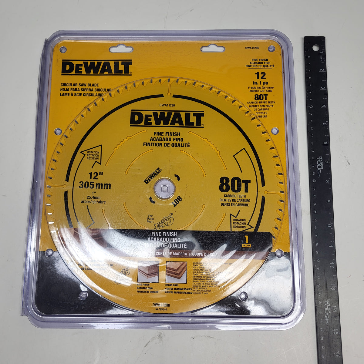DEWALT (3 PACK) Circular Saw Blade Fine Finish Wood Cutting 80t 12"  DWA11280
