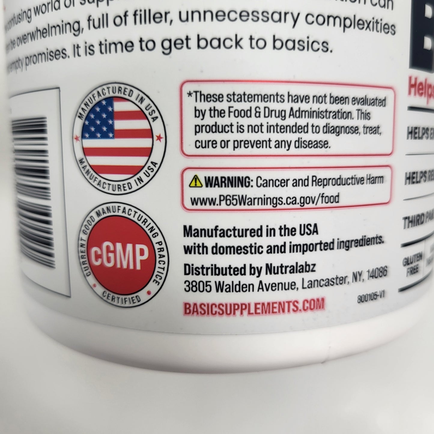 BASIC Creatine Monohydrate Increase Muscle Mass Blueberry Tea 7.1oz BB 01/27