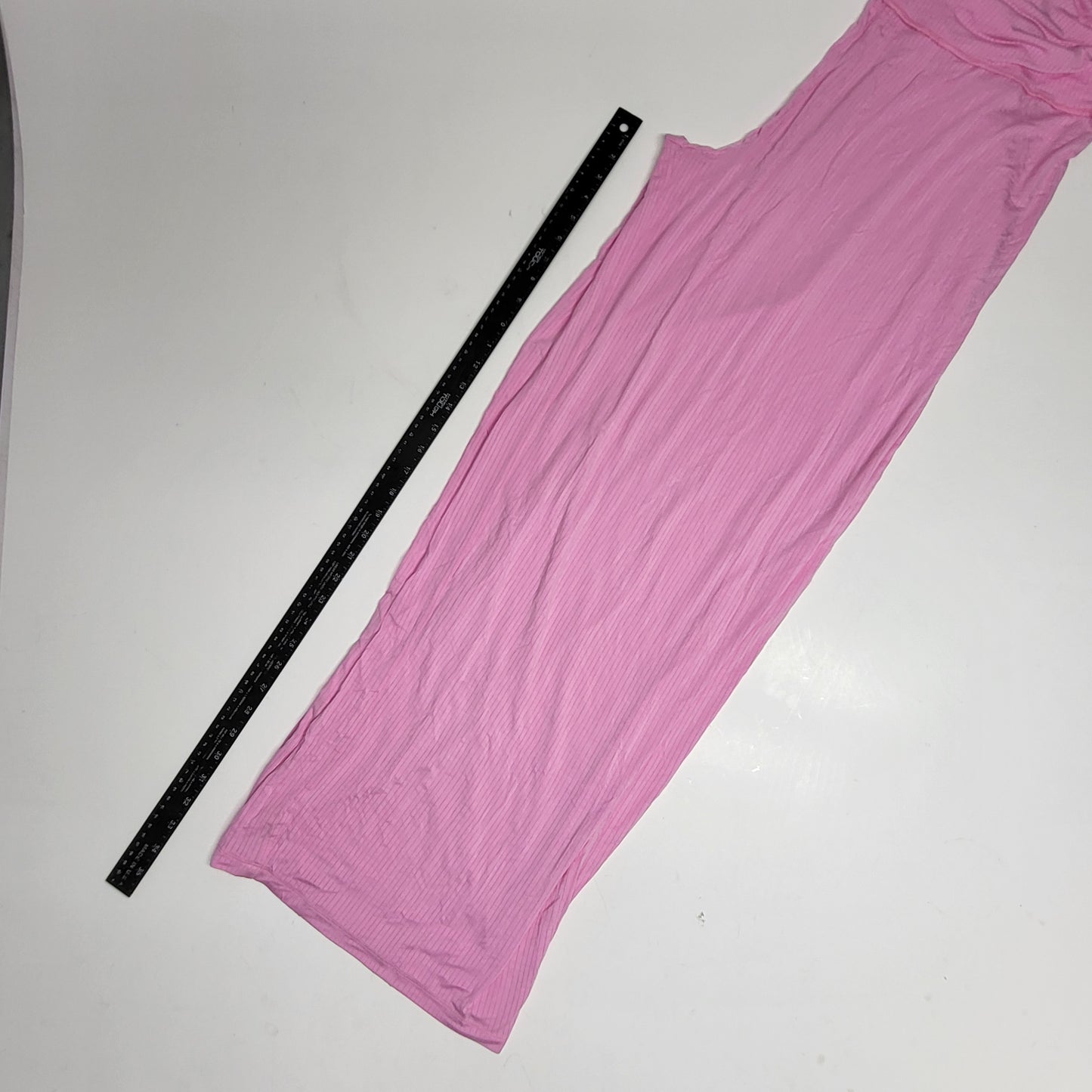 SOLID AND STRIPED Float Rib Foldover Pant Women's Sz 4XL Pink Frosting