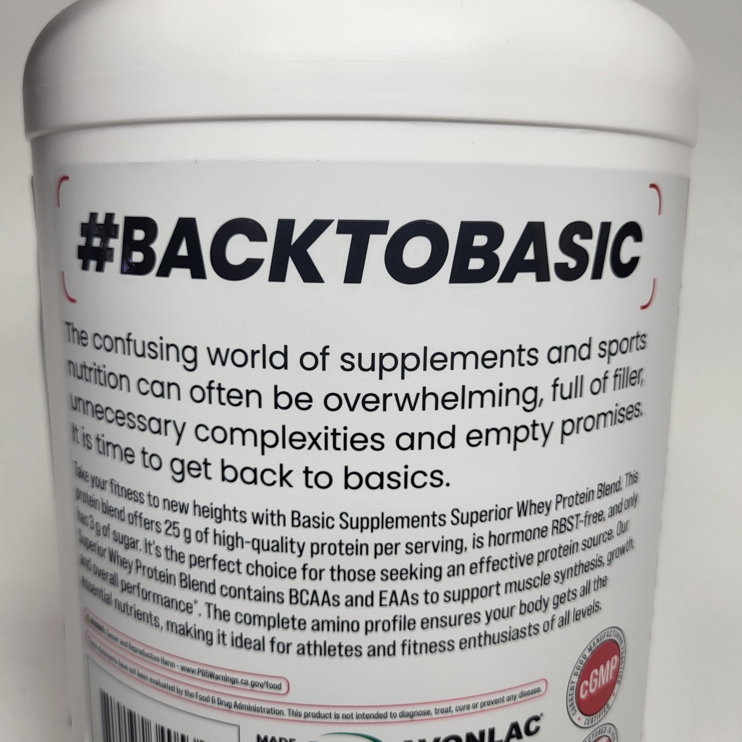 BASIC Basic Whey Protein Blend Muscle Building Chocolate 5lbs BB 12/27