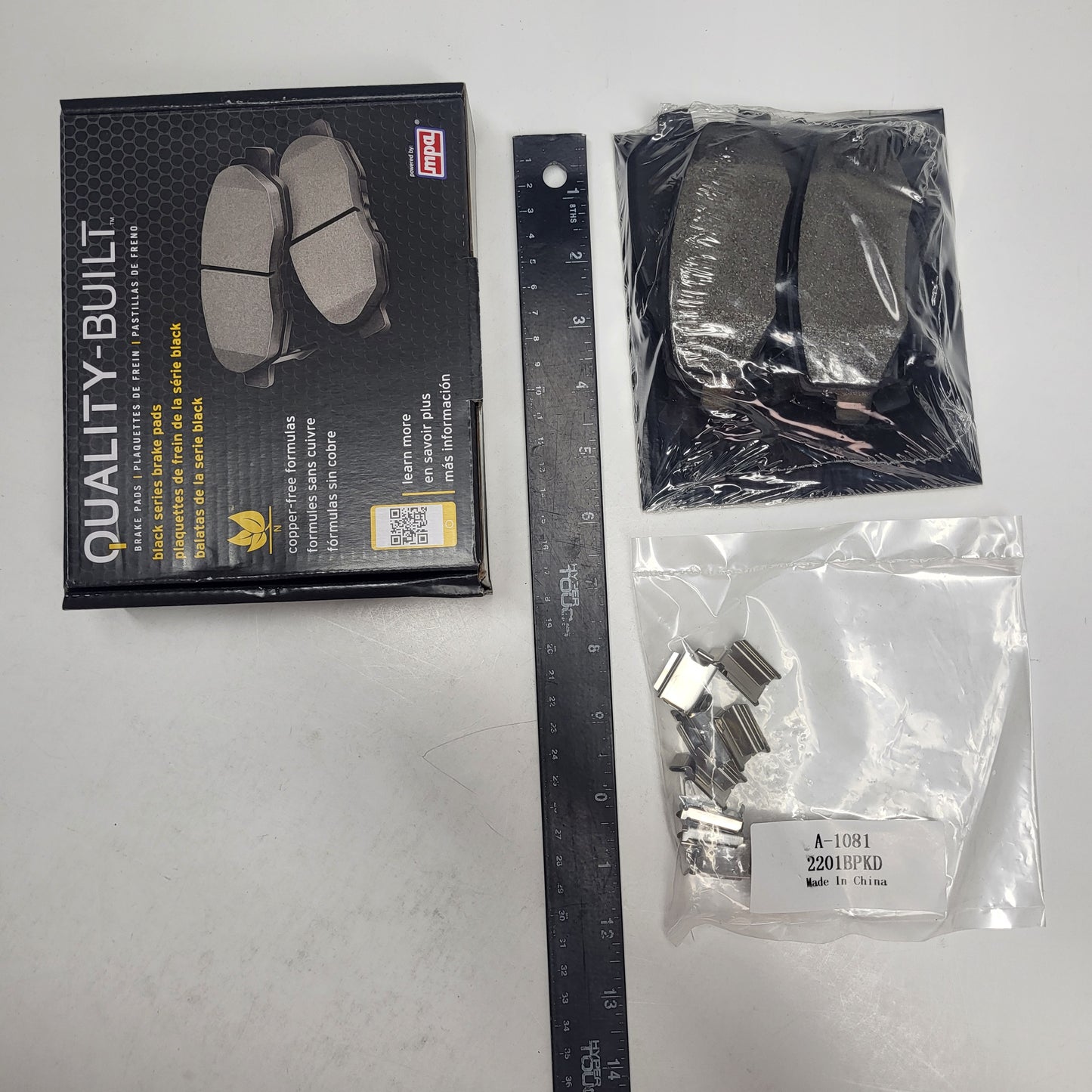 QUALITY-BUILT Semi-Metallic Disc Brake Pad Set Black Rear 1003-1274M