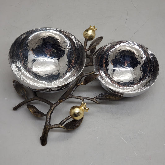 MICHAEL ARAM Pomegranate Double Dish Decorative Serving Bowls 175182