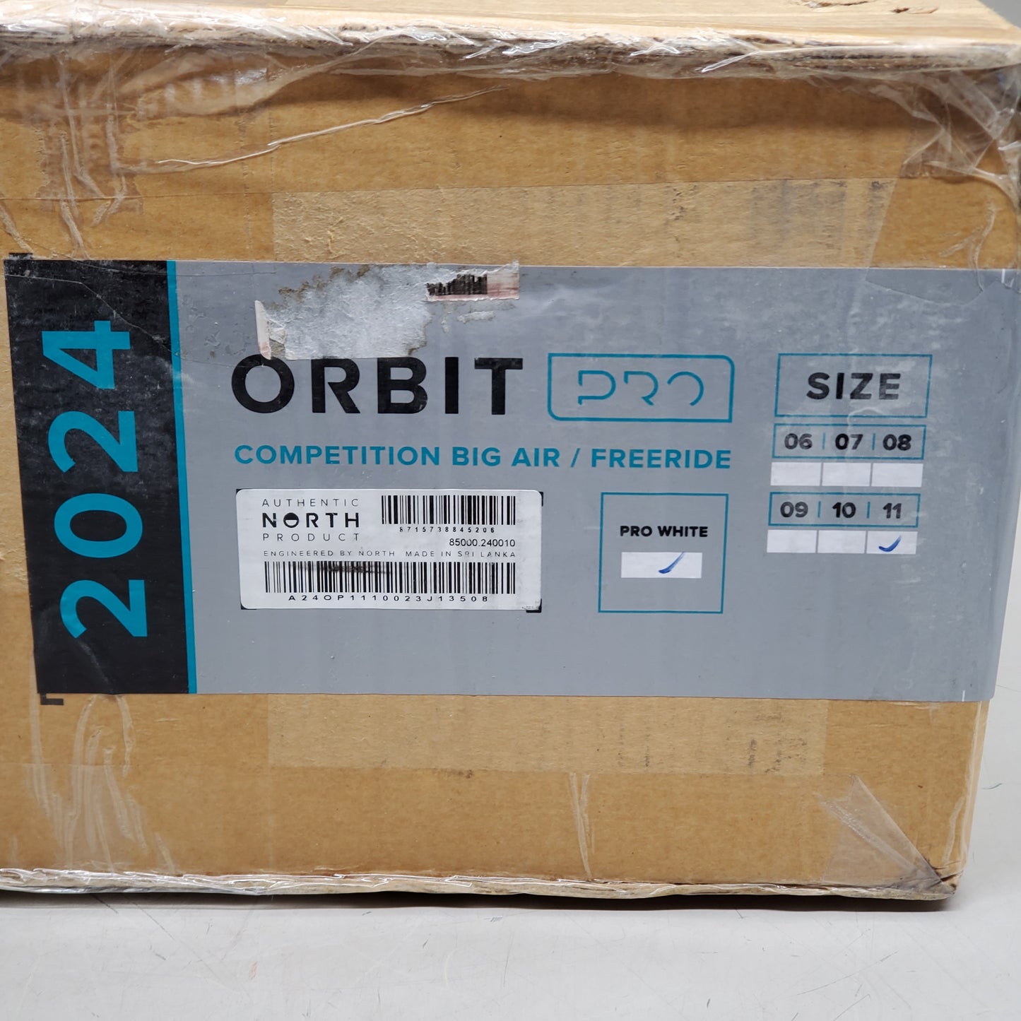 NORTH Orbit Pro N-max Air Frame Big Air Kite Freeride 5-strut SZ 11 85000.240010 Black / White / Aqua
