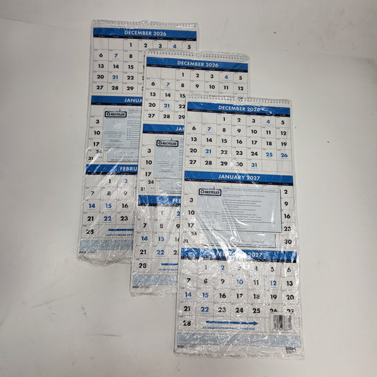 HOUSE OF DOOLITTLE (3 PACK) Recycled 3-month Wall Calendar Vertical 12.5"X26