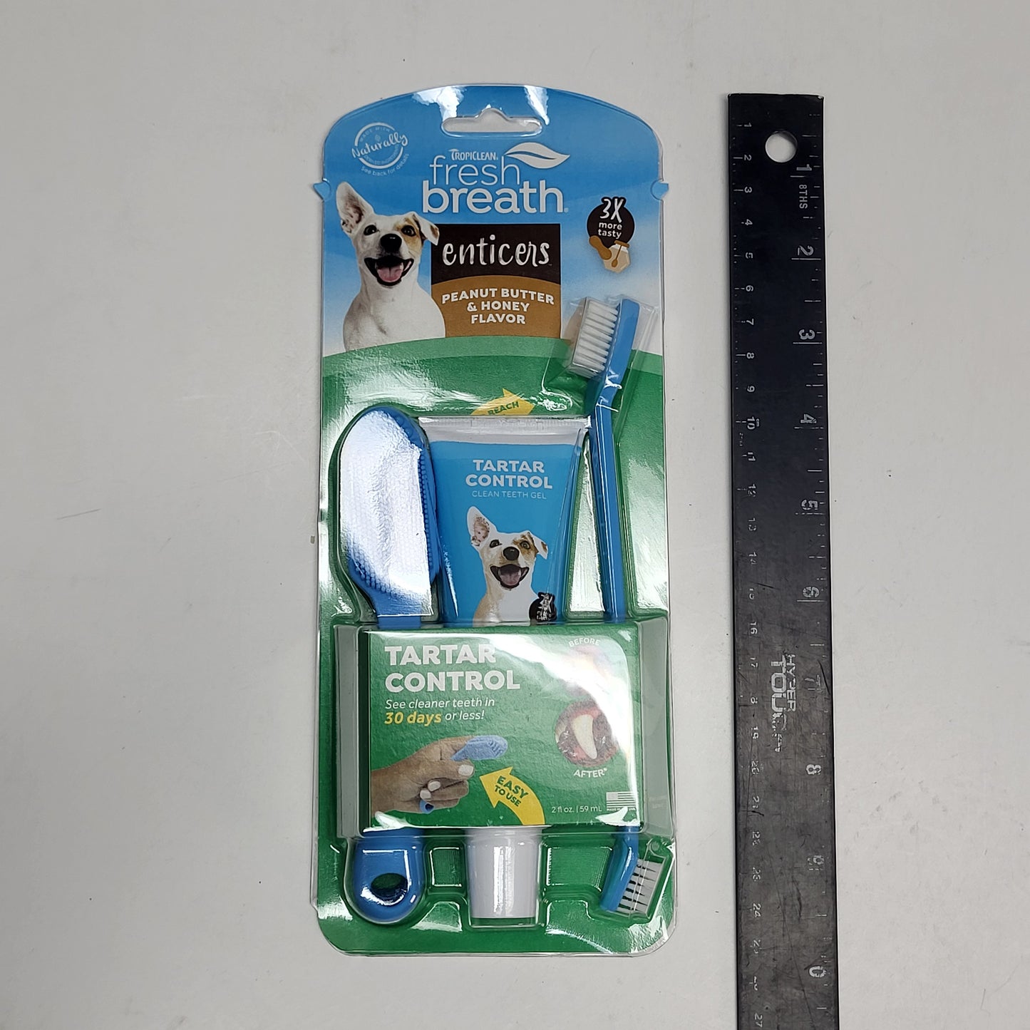 ZA@ TROPICLEAN (3 PACK) Fresh Breath Pet Enticers Peanut Butter & Honey Flavor 2 oz