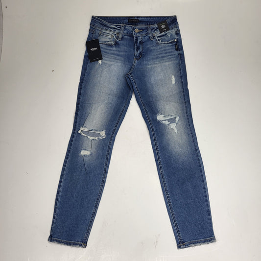 SILVER JEANS CO. Suki Curvy Fit Skinny Leg Eco Friendly Sz 29/29 Light Indigo