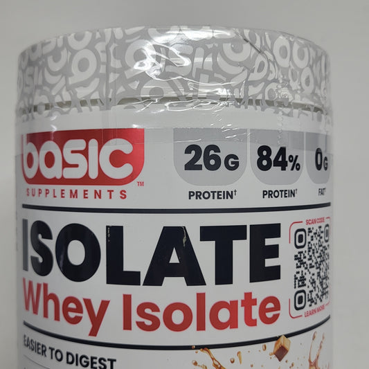 BASIC Basic Whey Isolate Protein Salted Caramel Cold Brew 2lbs BB 12/27
