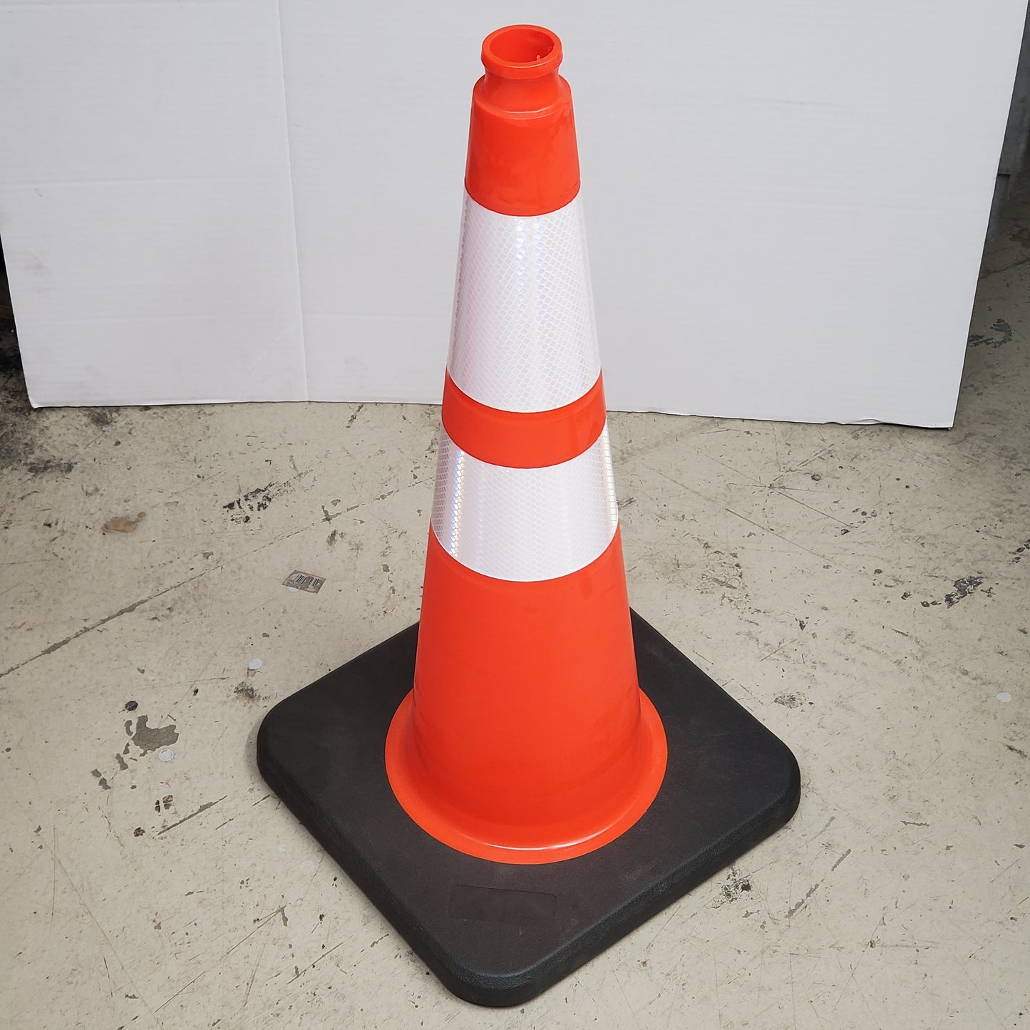 TRAFFIC KONTROL (3 Pack) Heavy Duty Reflective Cone 28" Tall 14" Base Orange