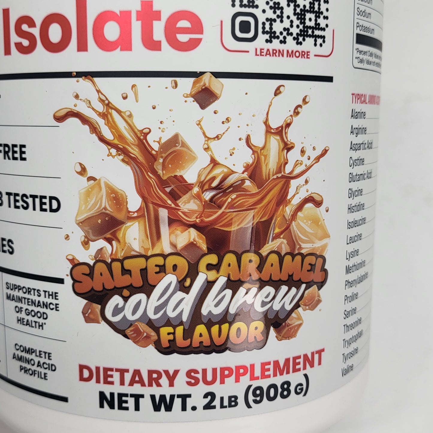 BASIC Basic Whey Isolate Protein Salted Caramel Cold Brew 2lbs BB 12/27