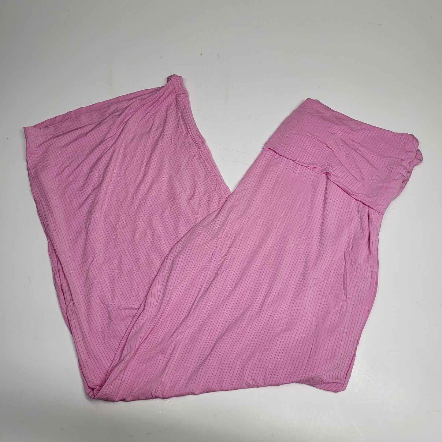 SOLID AND STRIPED Float Rib Foldover Pant Women's Sz 4XL Pink Frosting