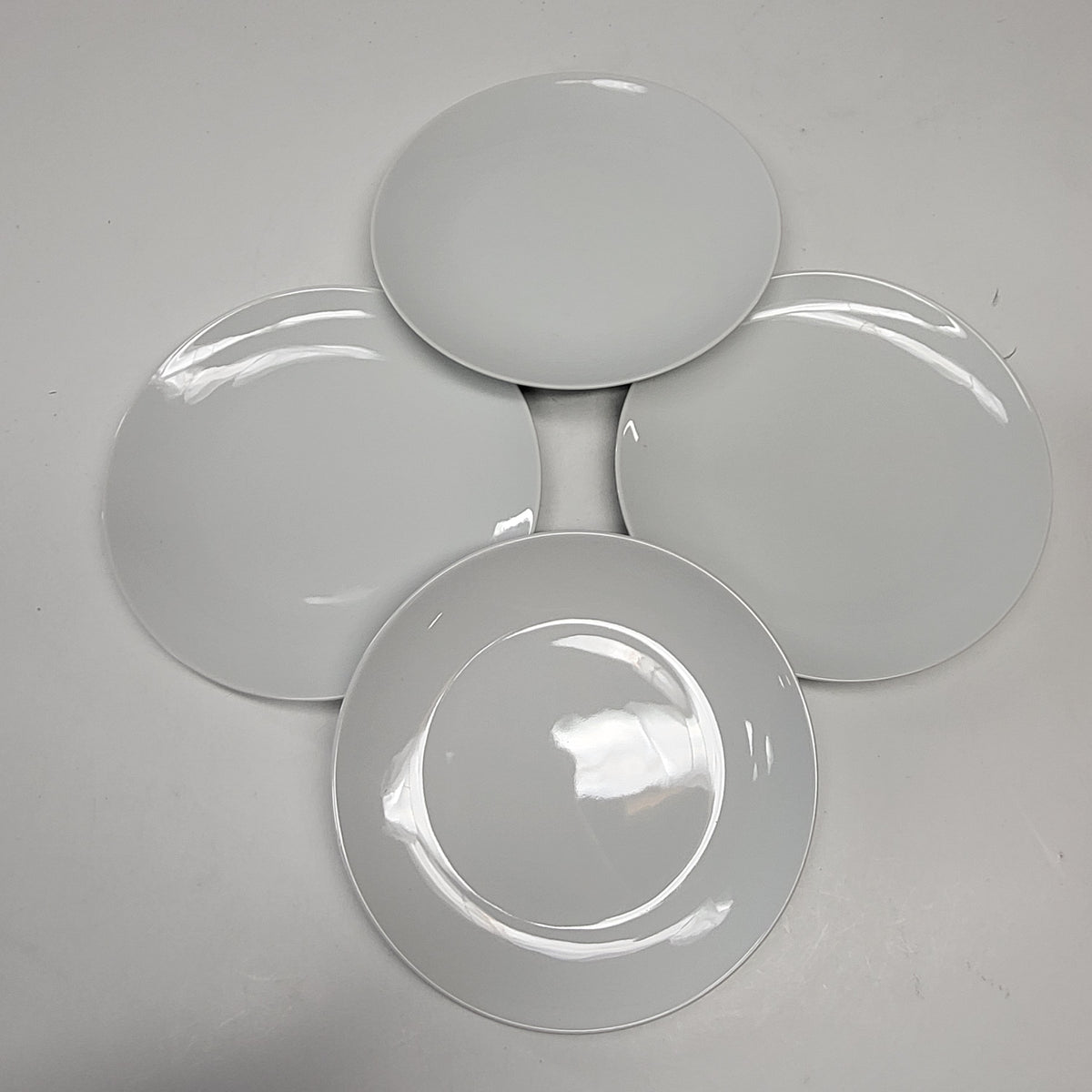PILLIVUYT (4 PACK) Coupe Porcelain Salad Plates Made in France  8" All White