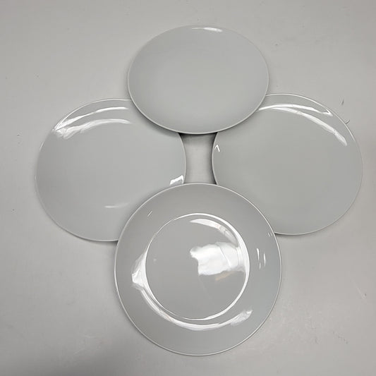 PILLIVUYT (4 PACK) Coupe Porcelain Salad Plates Made in France  8" All White