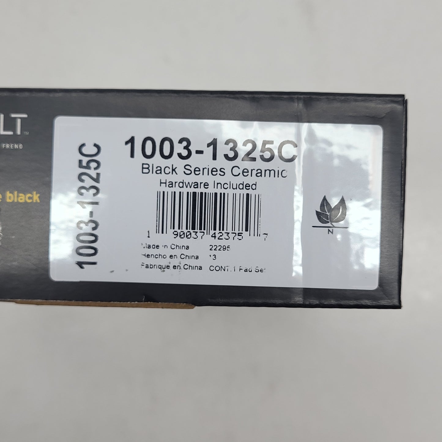 QUALITY-BUILT Ceramic Disc Brake Pad Set Black Rear 1003-1325C