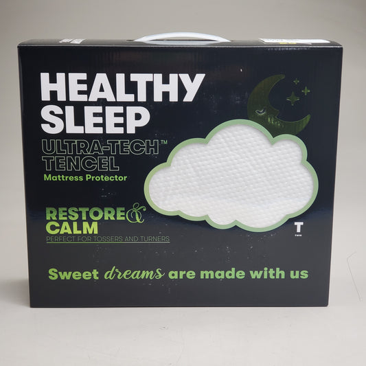 HEALTHY SLEEP  Ultra-Tech Tencel Mattress Protector Twin White 10-TNCL-03/3-ULTRATENCL
