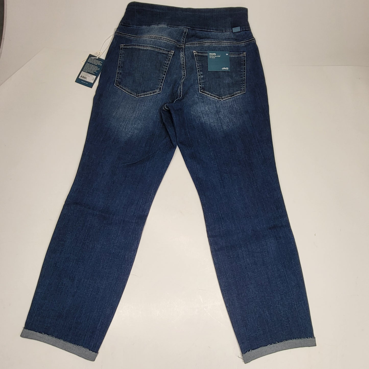 JAG Amelia Mid Rise Slim Ankle Womens Sz 24W/27 Kodiak Blue J2321EAE374