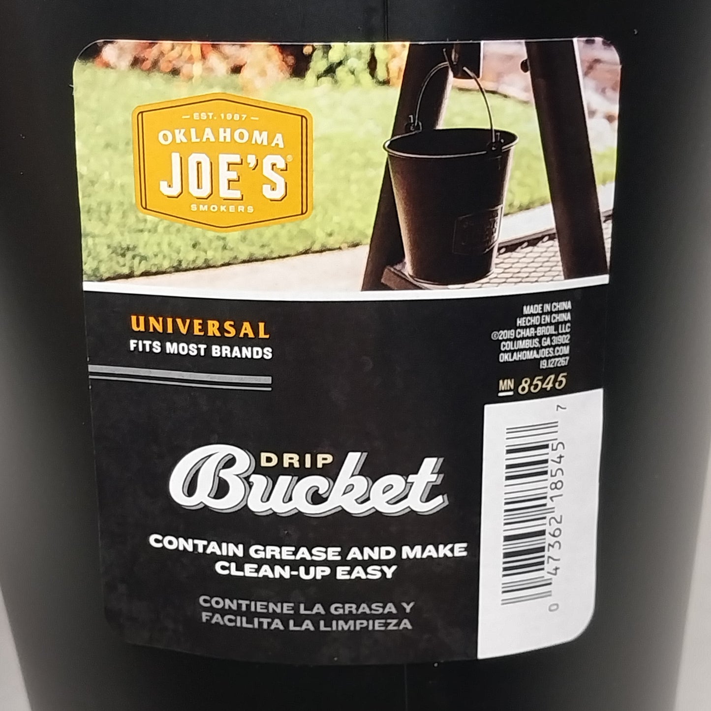 OKLAHOMA JOE'S (2 Pack) Drip Buckets Black, 64 Fl Oz  7"x7"x6" 9518545P06