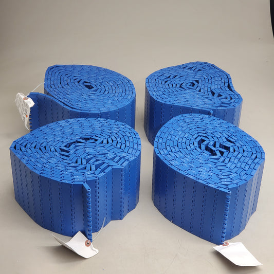 UNI CHAINS (4 Pack) Plastic Conveyor Chain Belt 6" x 20' Blue 145CFPPB (New Other)