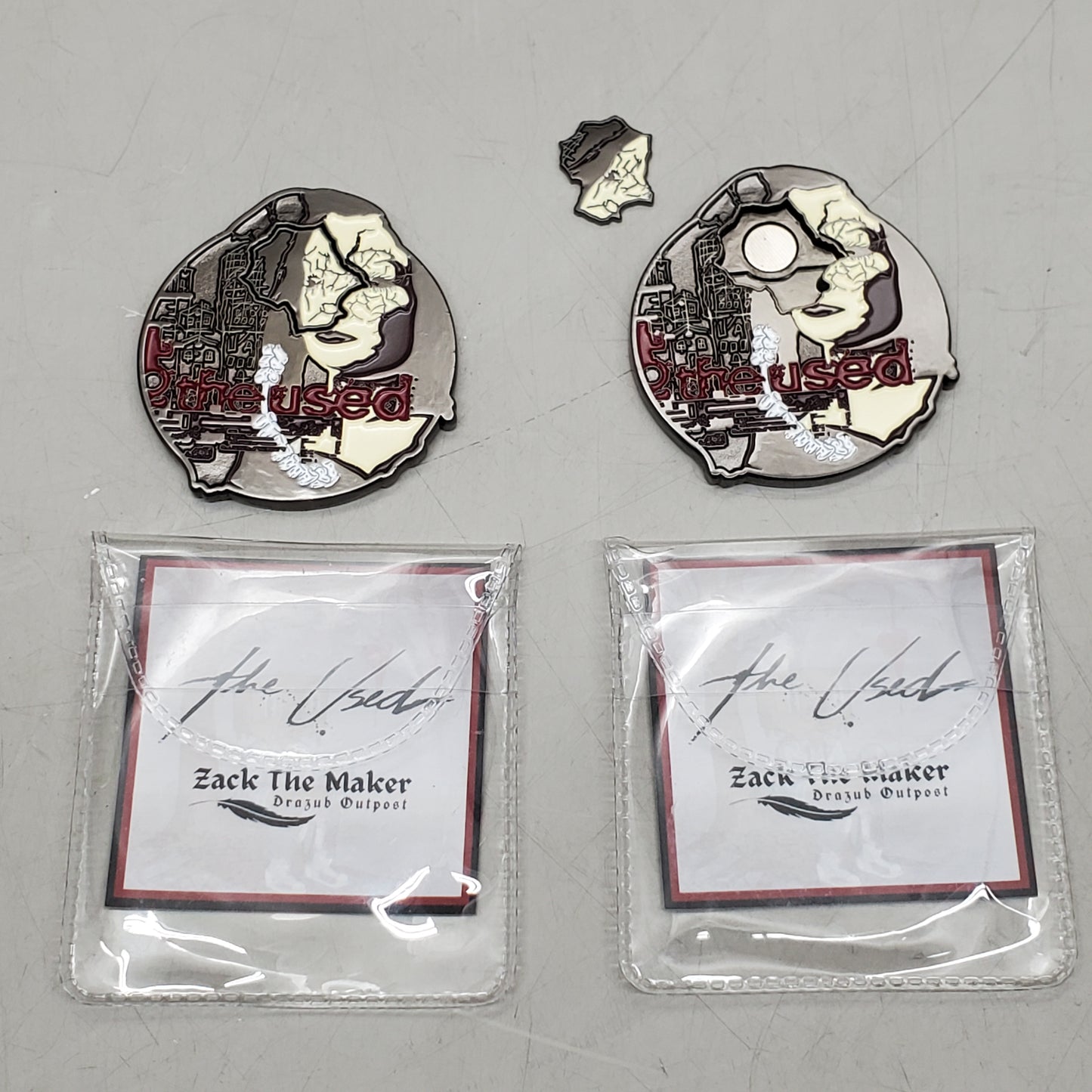 THE USED (2 Pack) Self Titled Medallion Collector Coin 2" Red / White