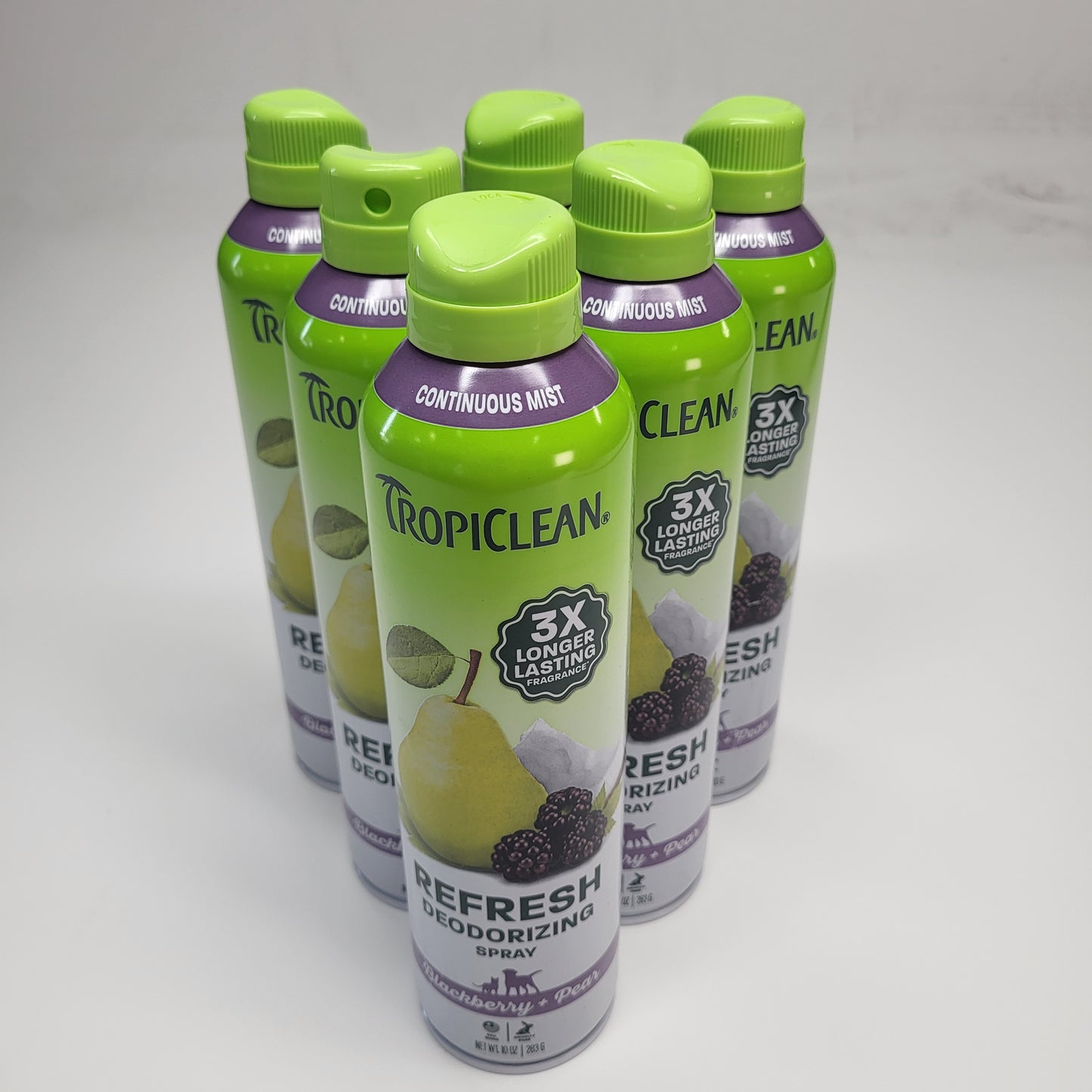 TROPICLEAN (6 PACK) Refresh Deodorizing Spray Blackberry + Pear 10 oz