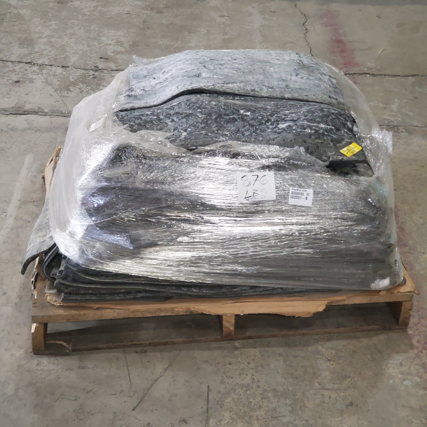 DYNA MIX (Pallet of) Raw Natural Rubber Compound Sheets / Chunks 876 lbs Black