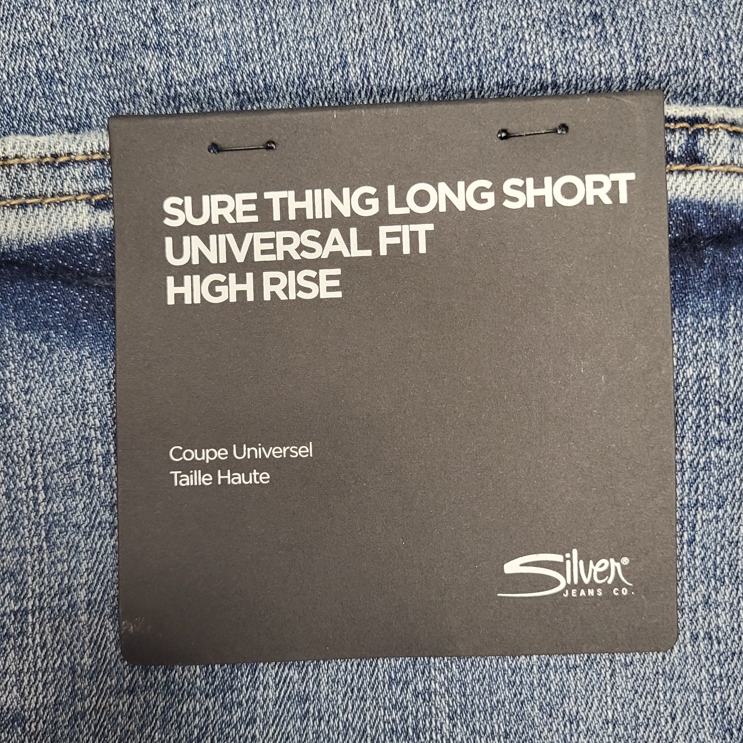 SILVER JEANS CO. Sure Thing Long Short High Rise Sz 24/7.5 Indigo W28517SCV258
