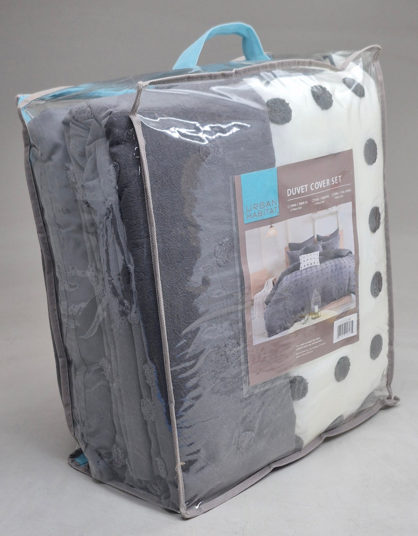 URBAN HABITAT Duvet Cover Set Twin XL Charcoal CS14-0051