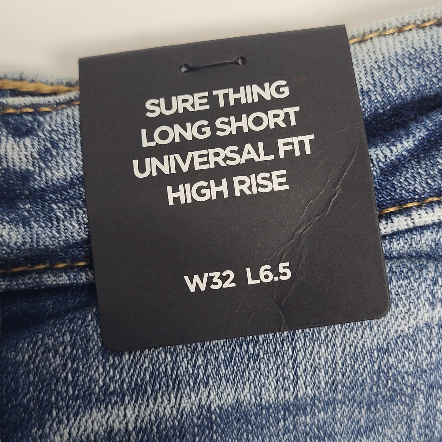 SILVER JEANS CO. Sure Thing Long Short High Rise Sz 32/6.5 Indigo L28517SCV258