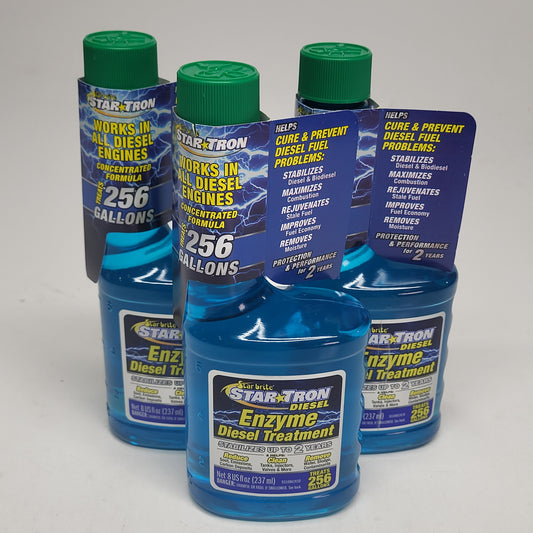 STARTRON (3 PACK) Enzyme Diesel Engine Treatment Treats 256 Gallons 8 Oz