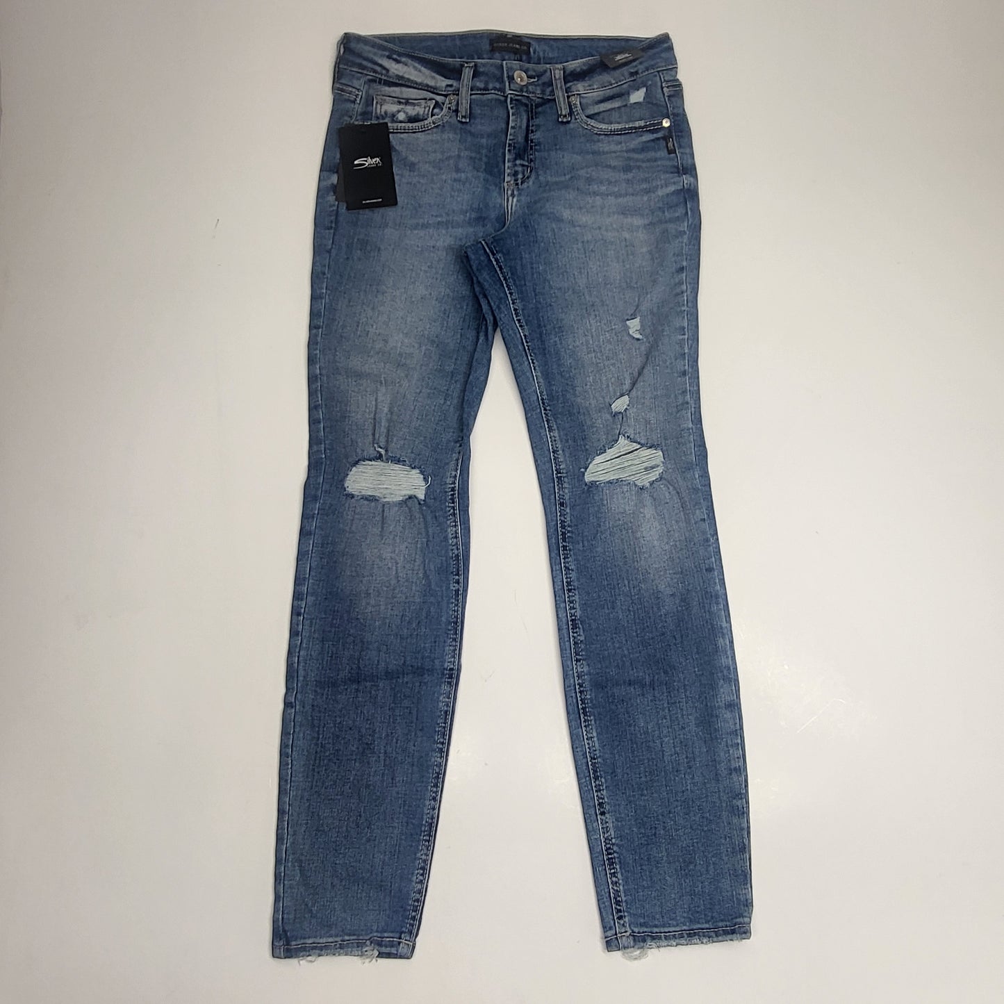 JAG Silver Jeans Co. Suki Ripped Mid Rise Skinny Womens Sz 30/29 Indigo L93136eae208