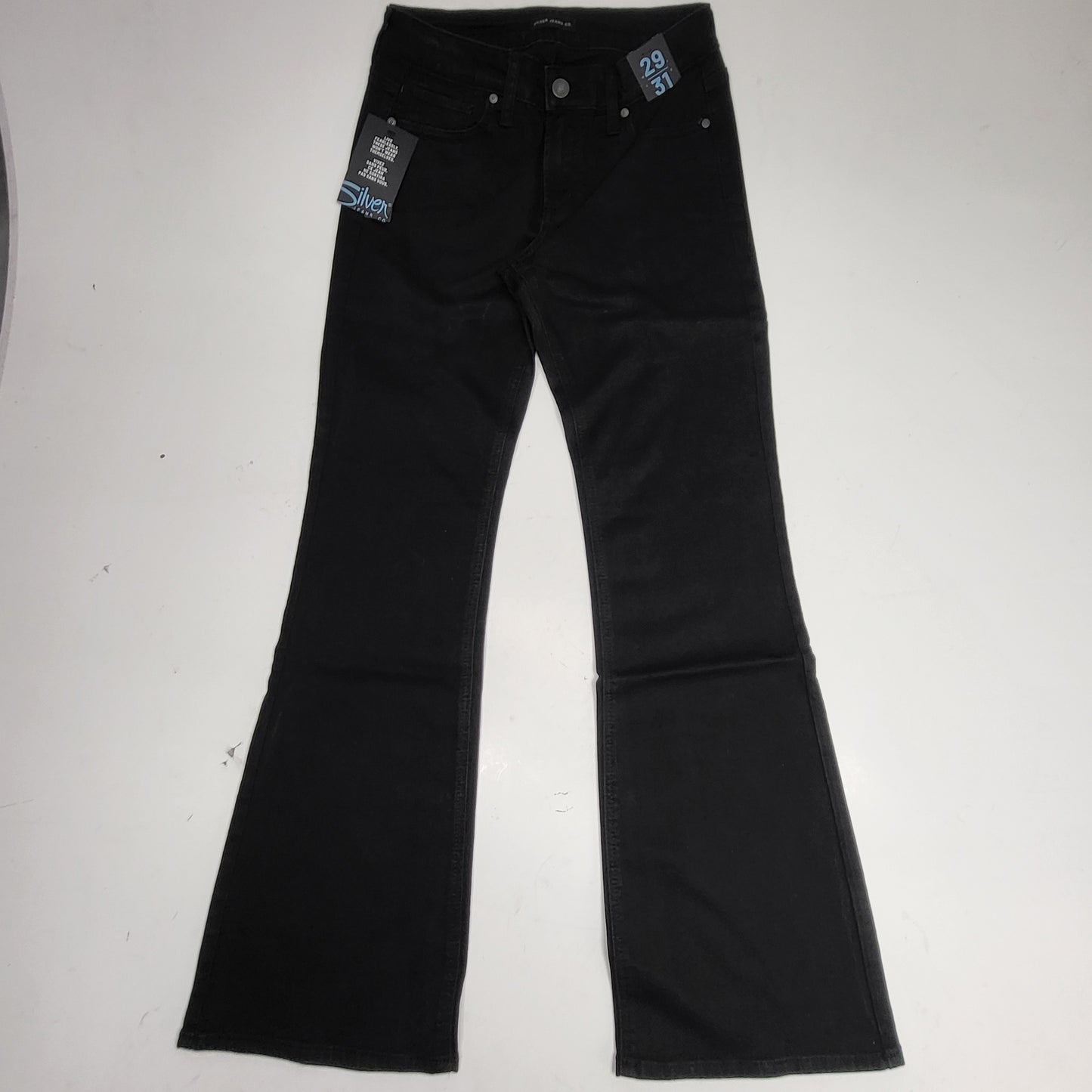 SILVER JEANS CO. Suki Bootcut Curvy Midrise Sz 29/31 Black L93719BVS557