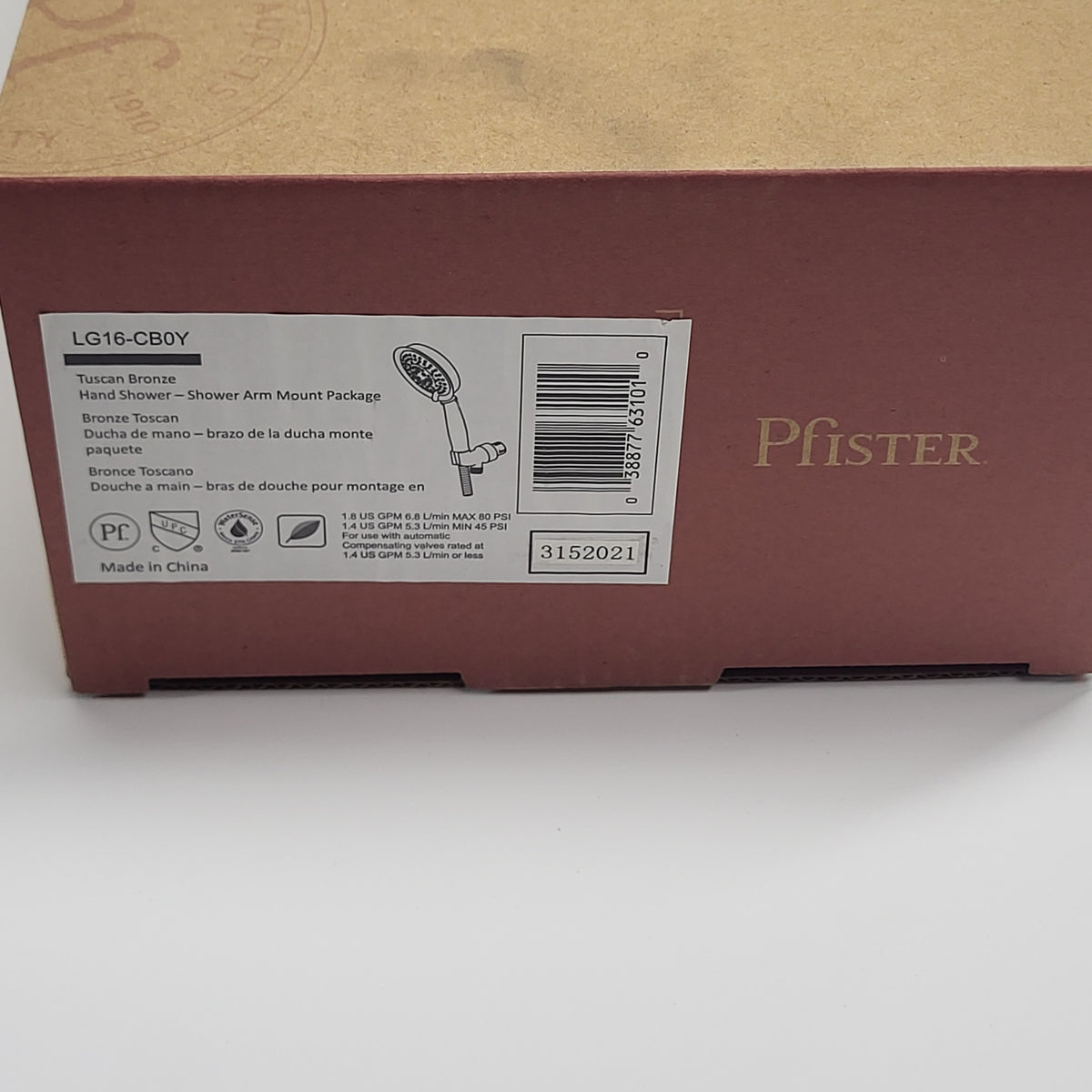 PFISTER Hand Shower - Shower Arm Mount 3 Function Bronze Toscan LG16-CB0Y